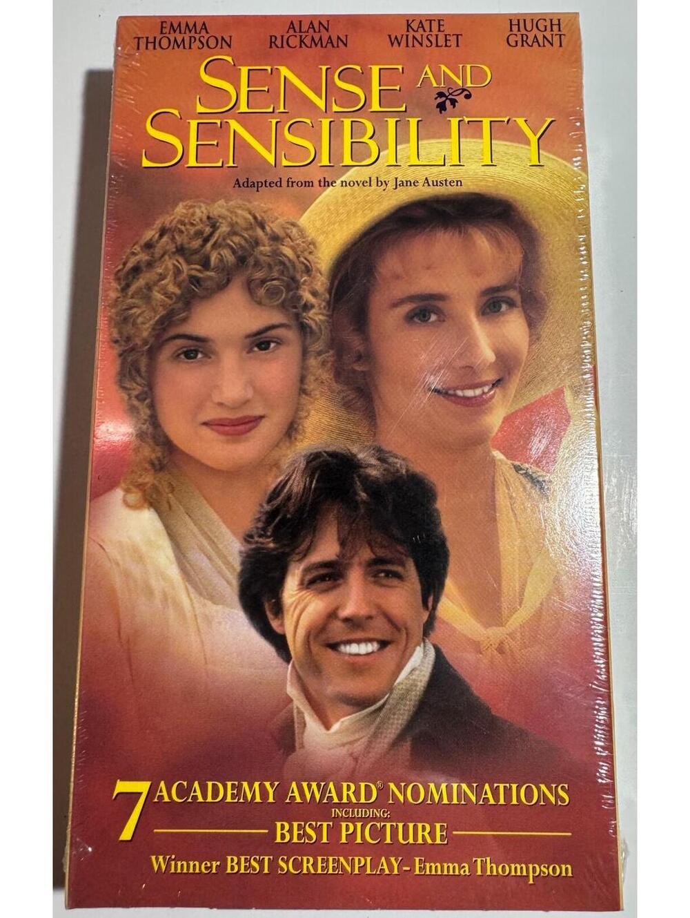Sense and Sensibility VHS Tape (1995) Emma Thompson Hugh Grant Kate Winslet PG